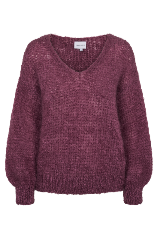 Milana LS Mohair Knit Bordeaux