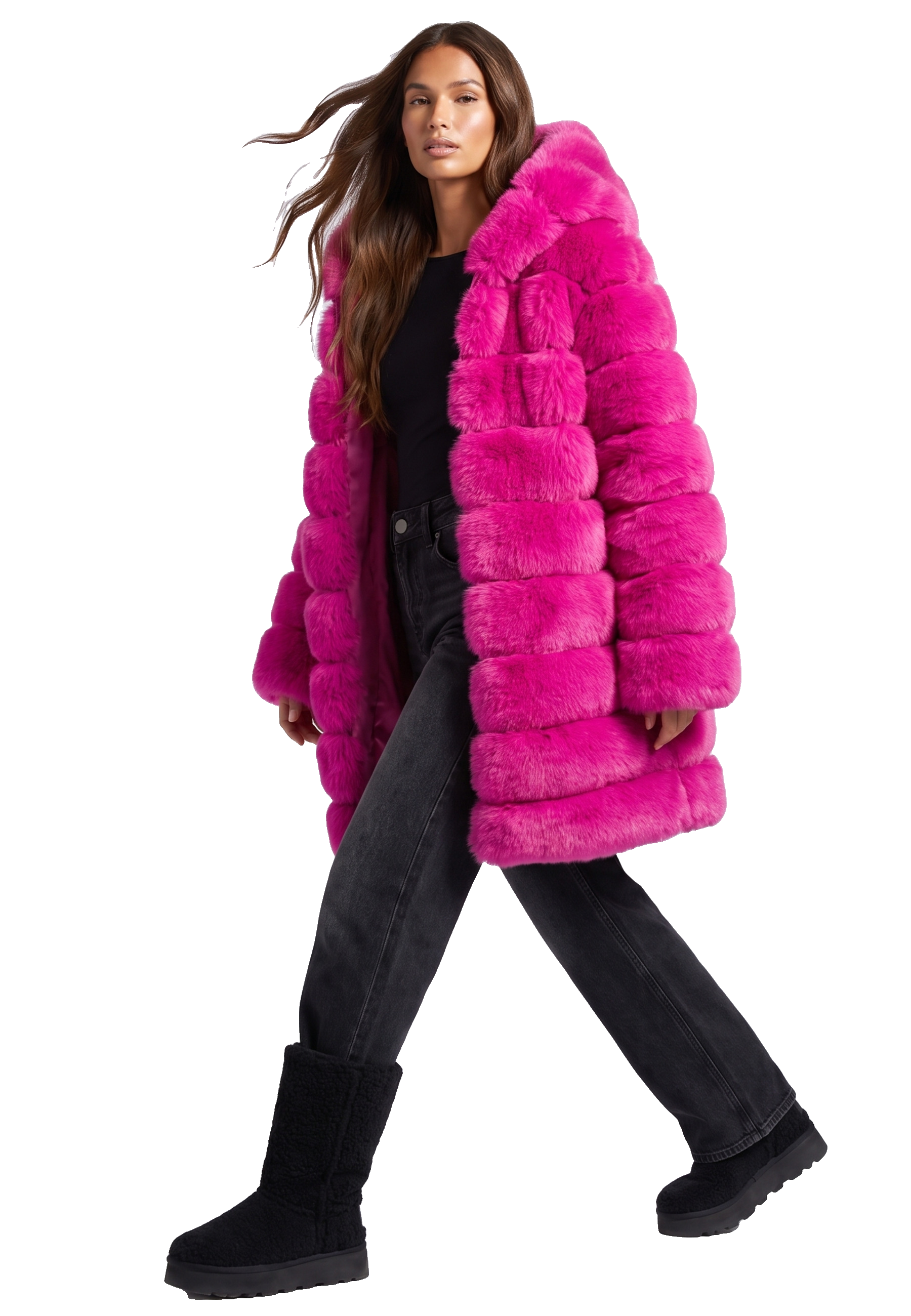 Blake Long Neon Pink Model 01