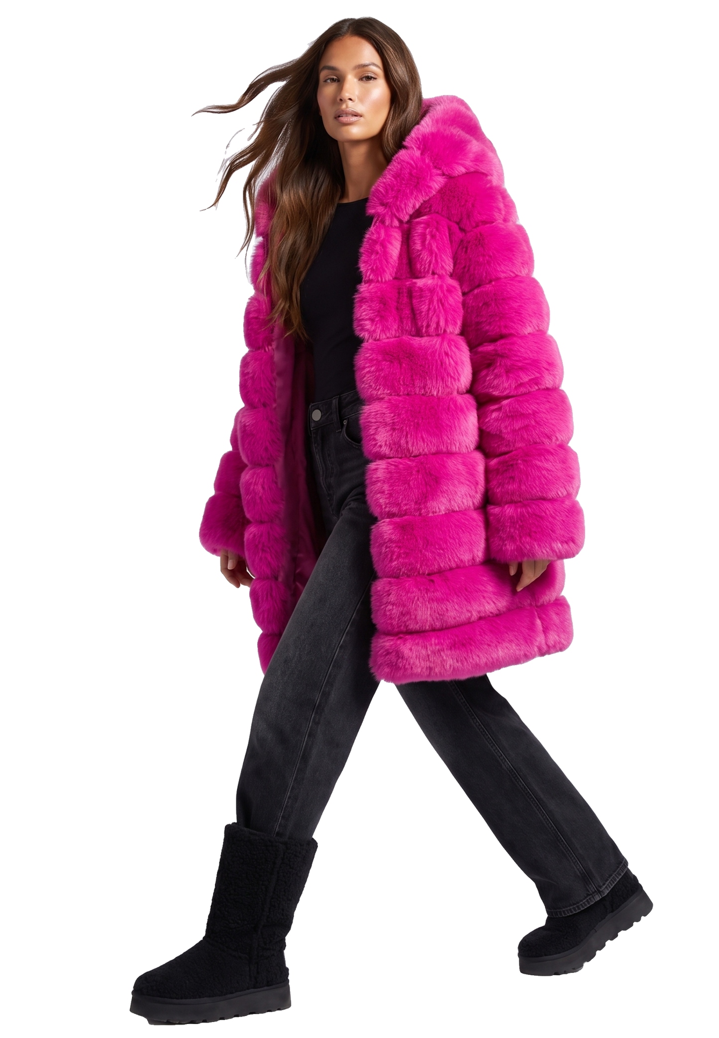 Blake Long Neon Pink Model 01
