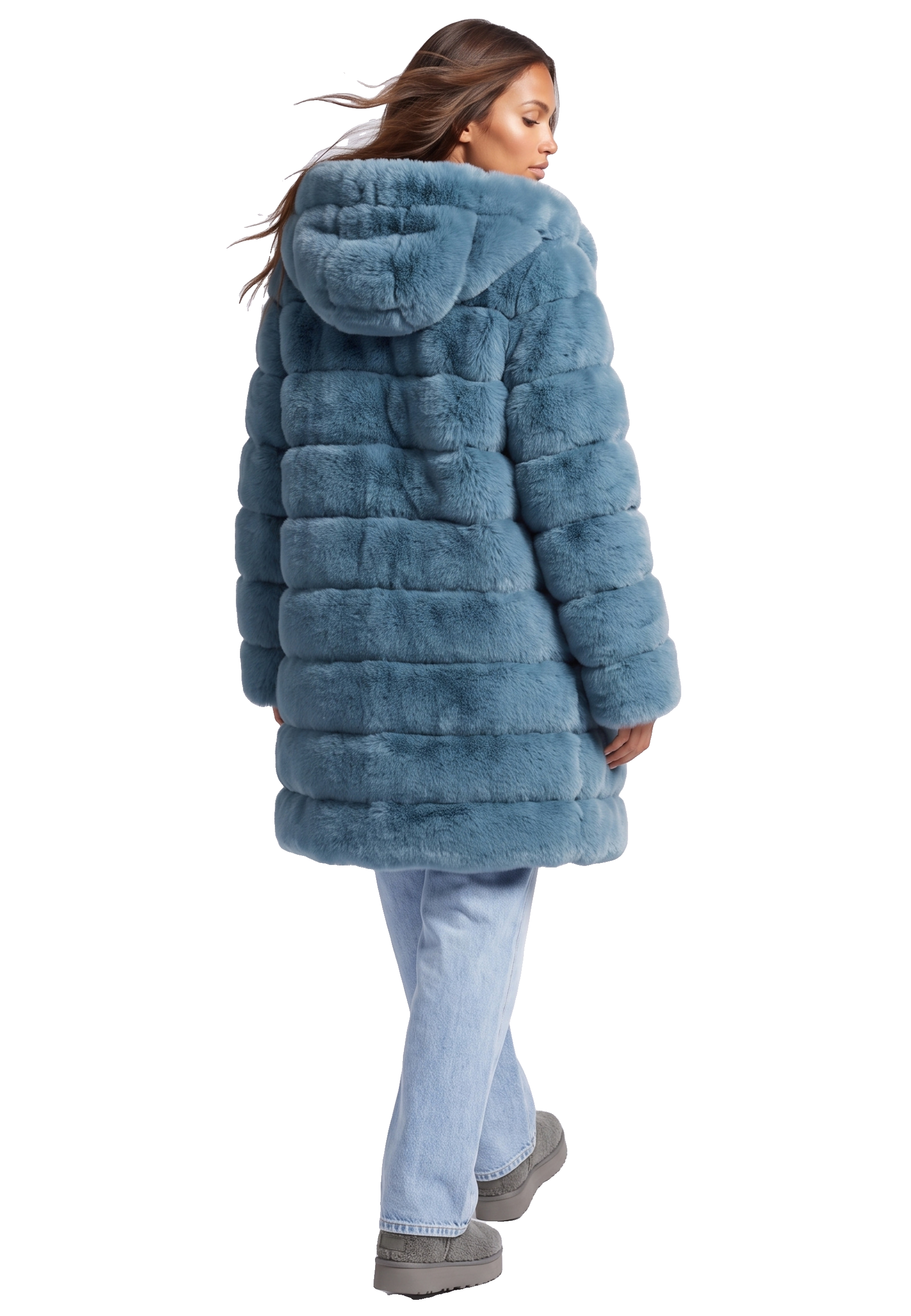 Blake Long Teal Blue Model 02