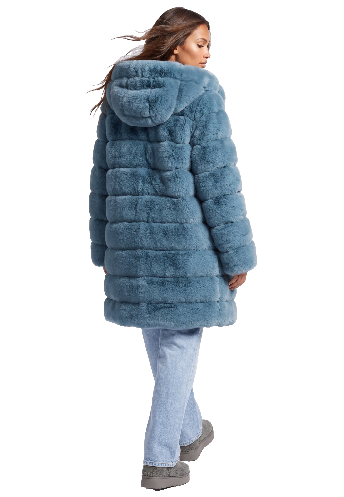 Blake Long Teal Blue Model 02