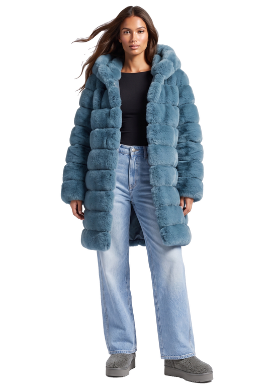 Blake Long Teal Blue Model 01