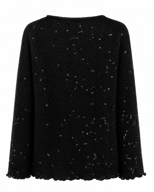 Anya Shimmer Pullover Black