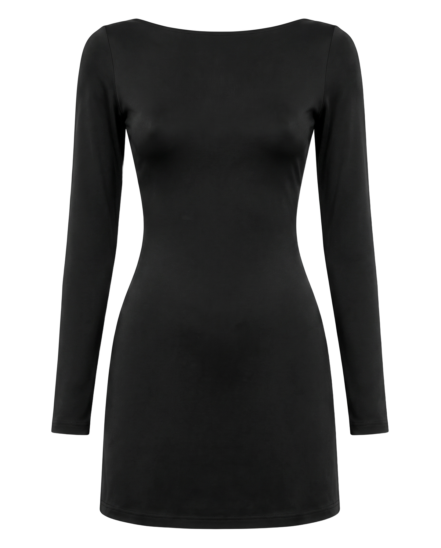Scarlett Short Open Back Dress Black - front