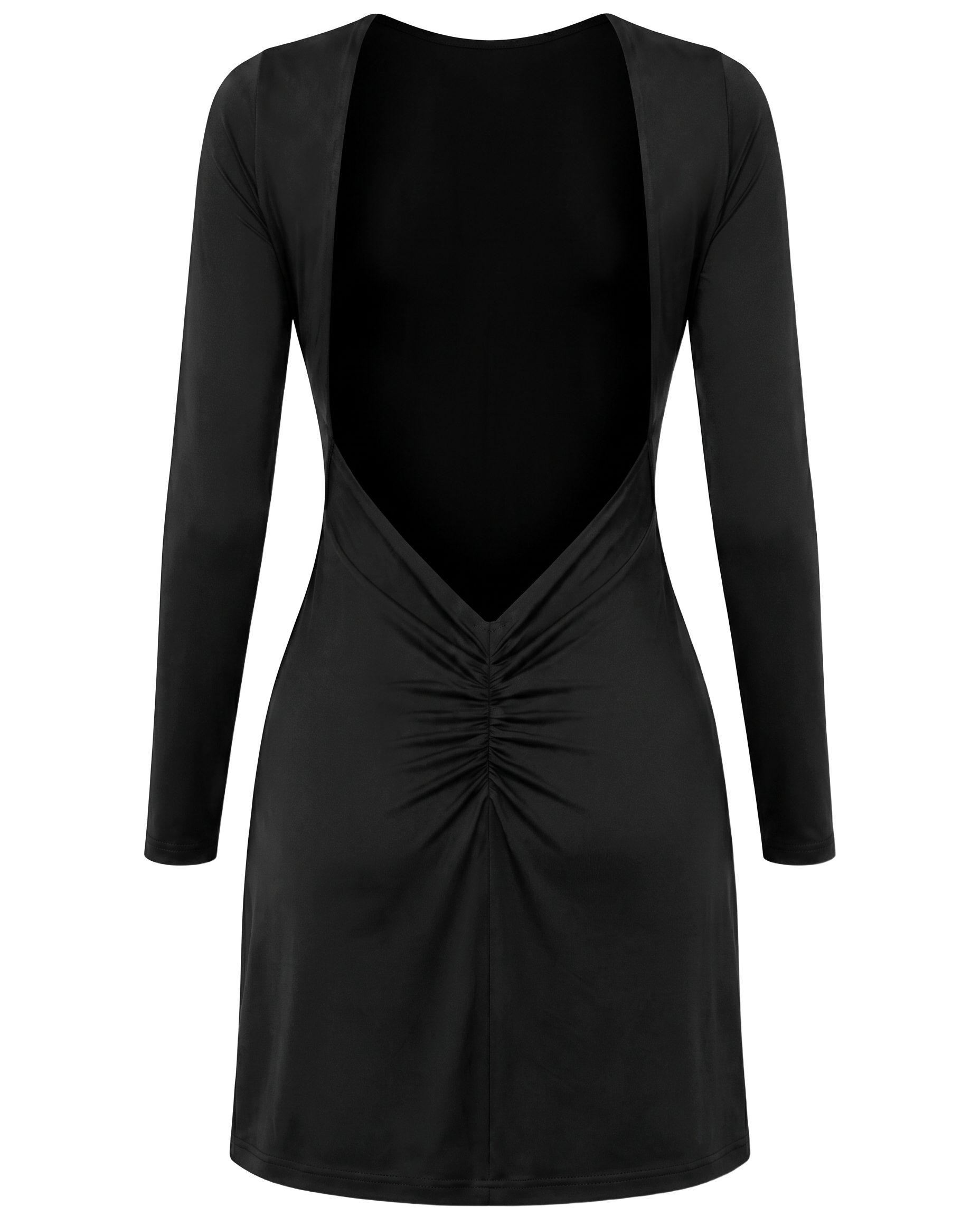 Scarlett Short Open Back Dress Black - back