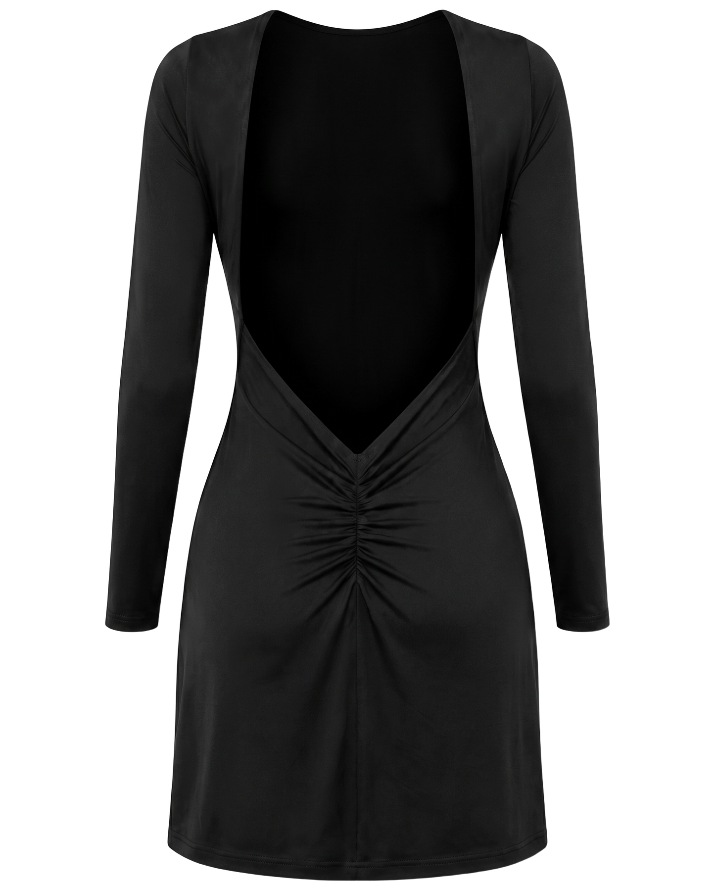Scarlett Short Open Back Dress Black - back