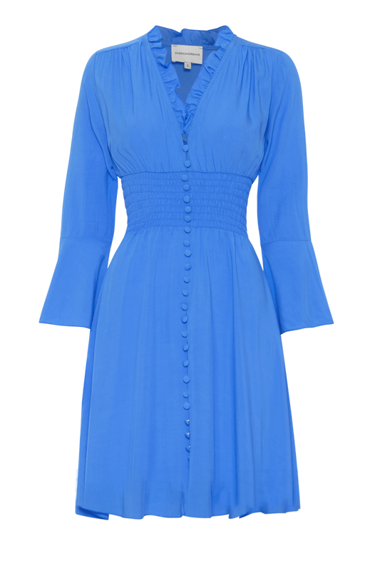 Sally Short Dress Sky Blue Solid