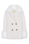 Fiona Short Wool Coat White