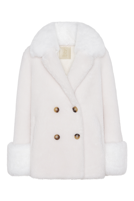 Fiona Short Wool Coat White
