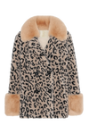 Fiona Short Wool Coat Animal Printed