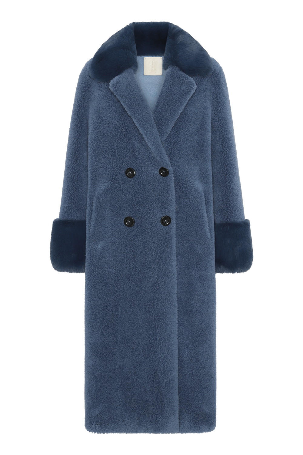 Fiona Long Wool Coat Blue