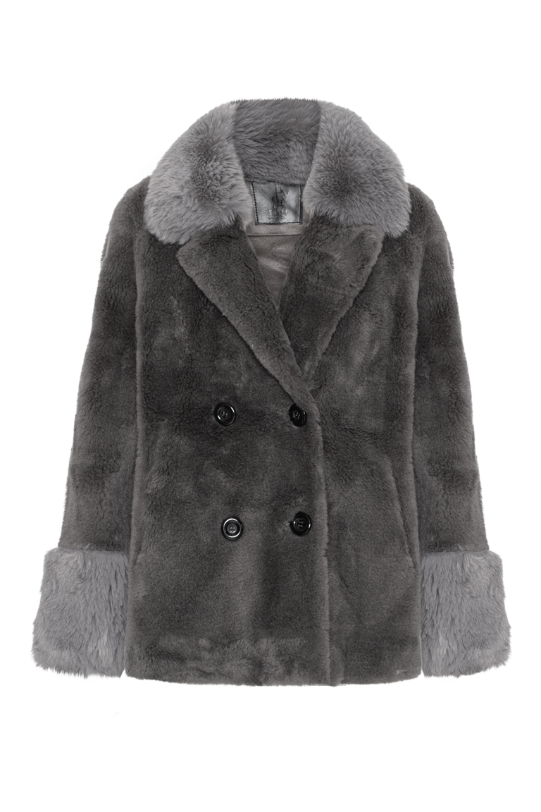 Fiona Short Wool Coat Grey