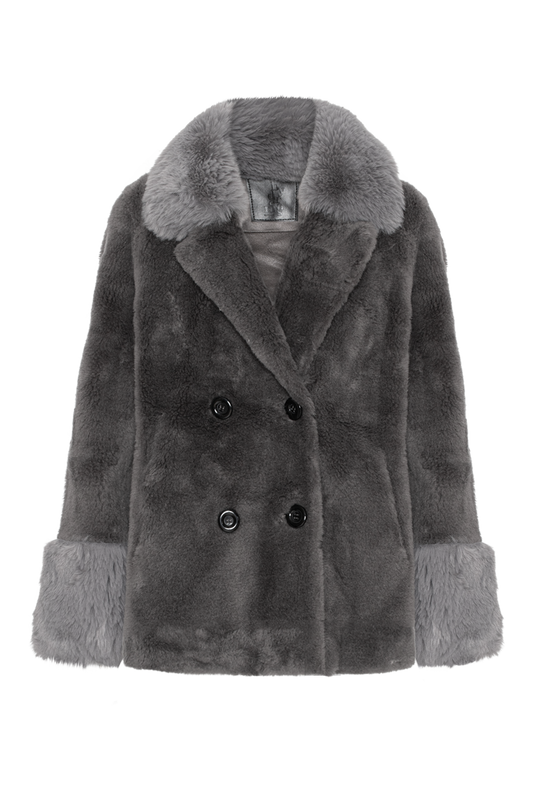 Fiona Short Wool Coat Grey