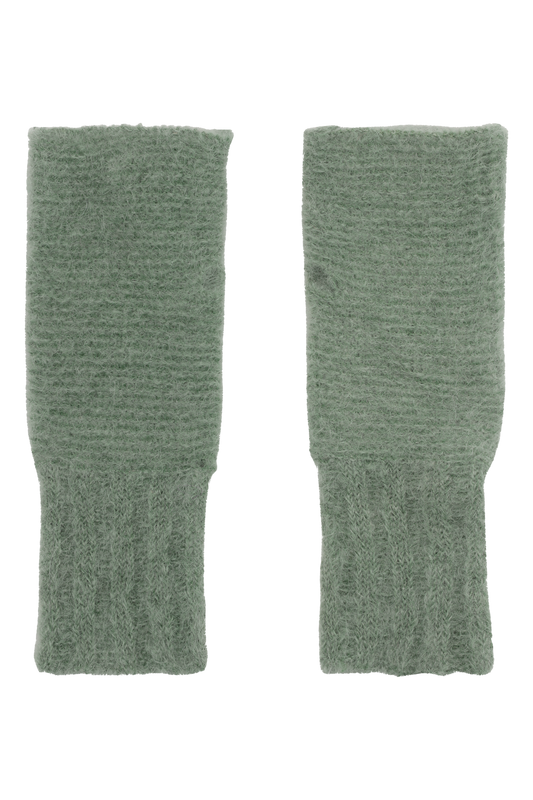 Tilly Fingerless Knit Gloves Dusty Green