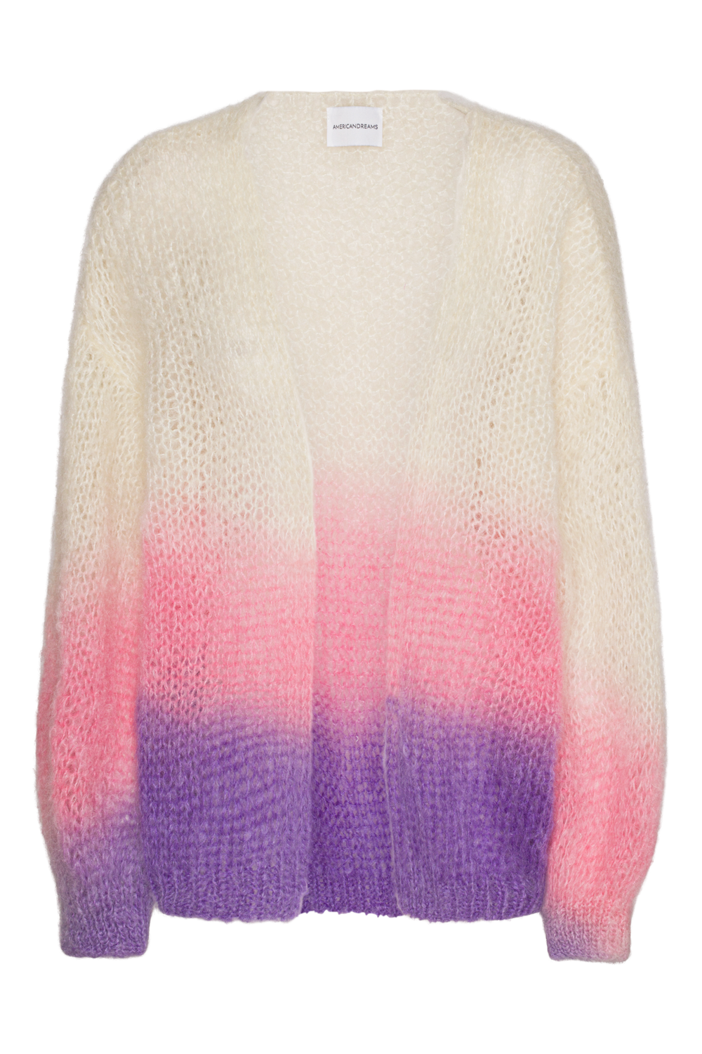 Olivia Mohair Cardigan Ombre Lilac