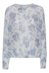 Ulla O Neck Knit Pullover Blue Flower - Sample