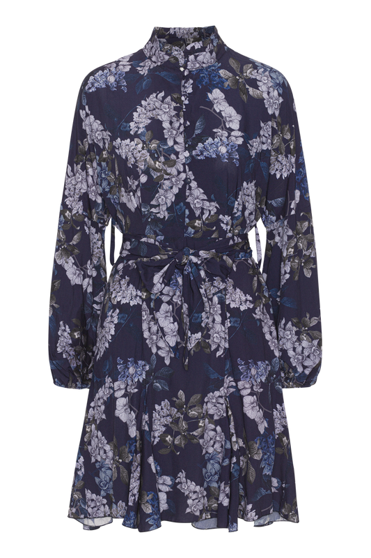 Aia Viscose Dress Violet Big Flower