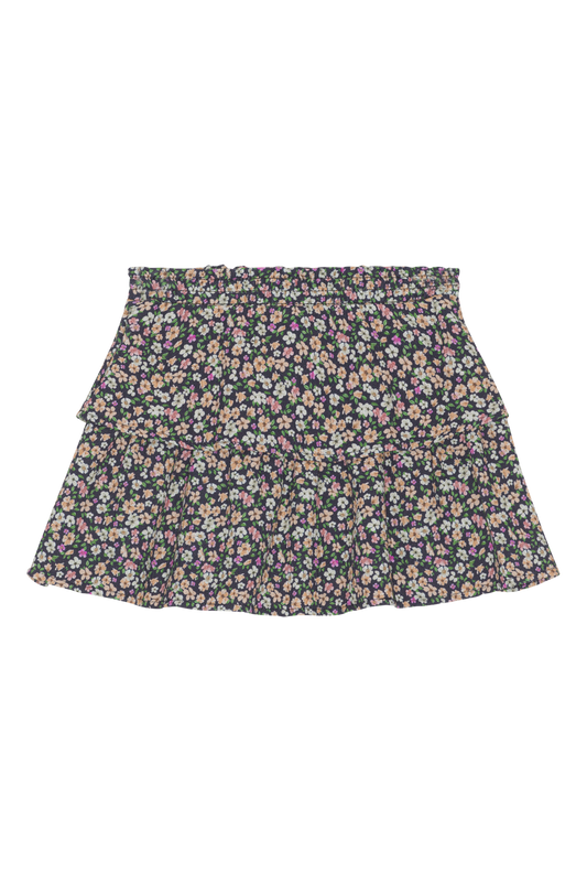 Sally Cotton Skirt Kids Navy Flower - Sample