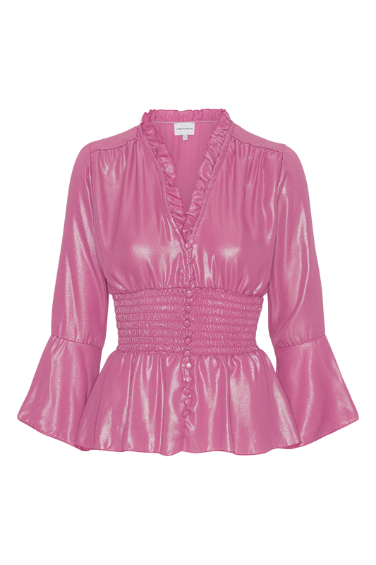 Sally Shimmer Top Pink - Sample