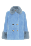 Fiona Short Wool Coat Sky Blue