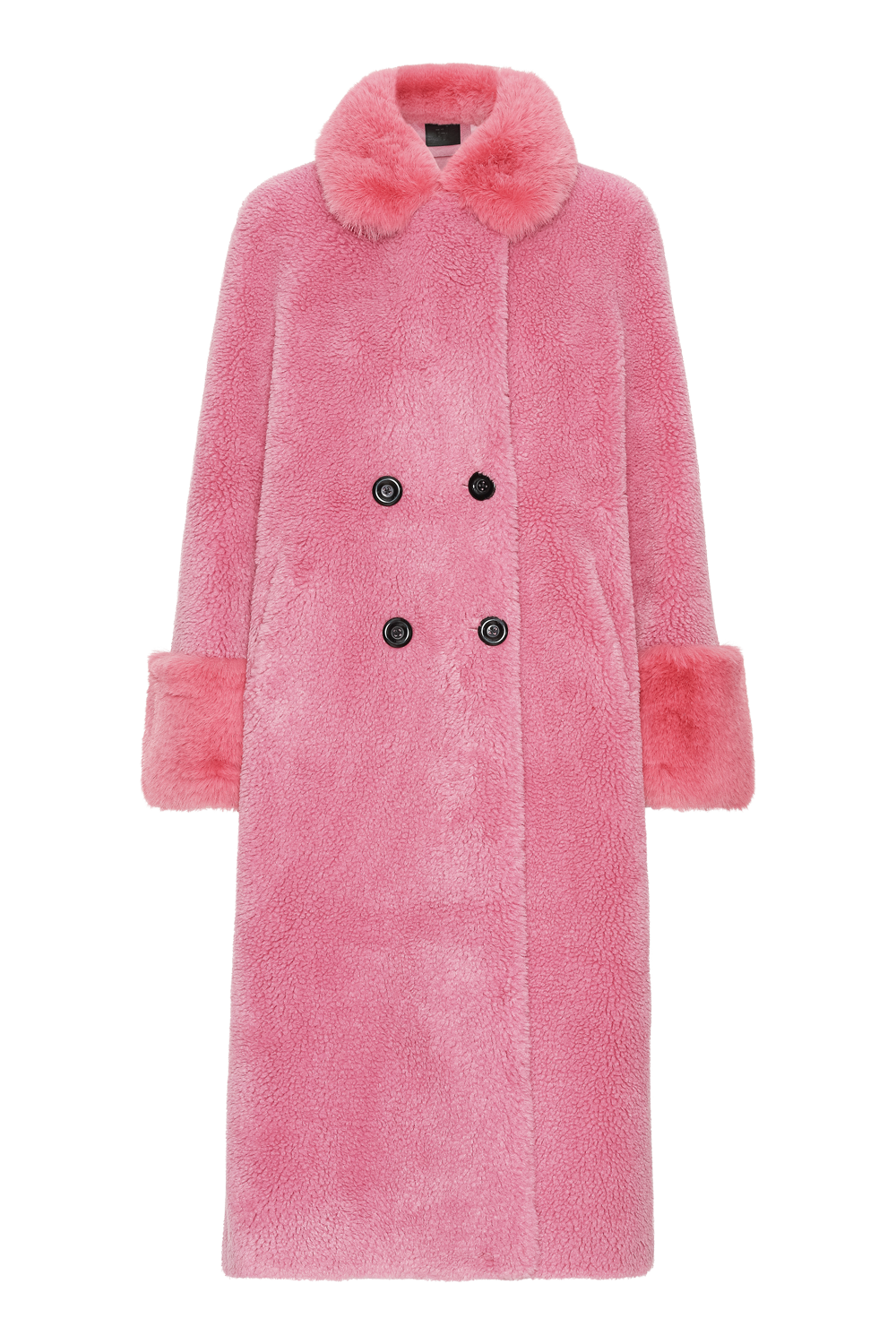 Fiona Long Wool Coat Pink