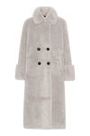 Fiona Long Wool Coat Light Grey