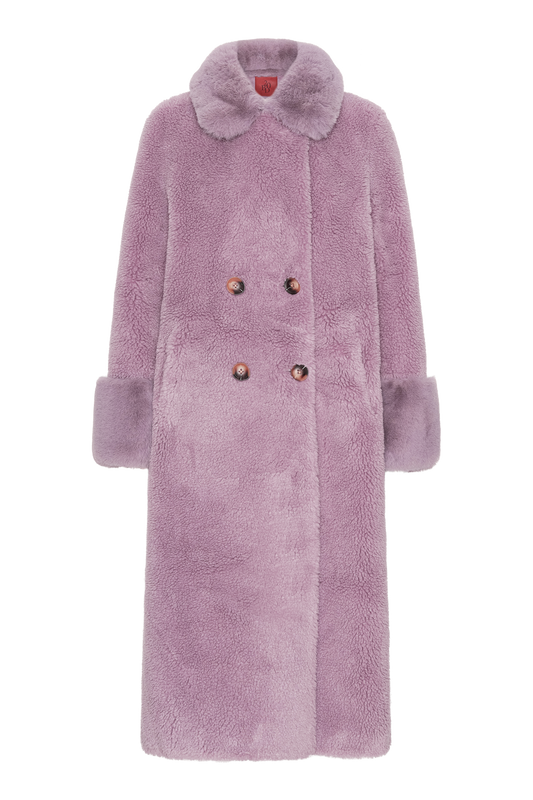 Fiona Long Wool Coat Lavender