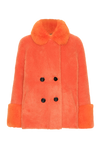 Fiona Short Wool Coat Orange