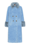 Fiona Long Wool Coat Sky Blue