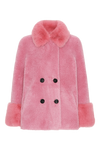 Fiona Short Wool Coat Pink