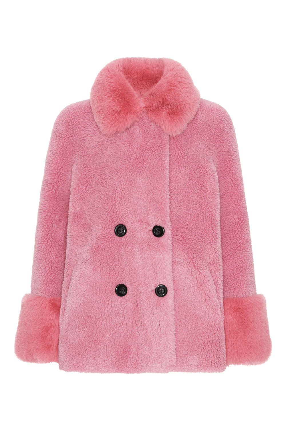 Fiona Short Wool Coat Pink