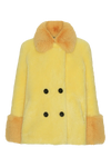 Fiona Short Wool Coat Yellow