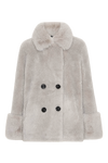 Fiona Short Wool Coat Light Grey