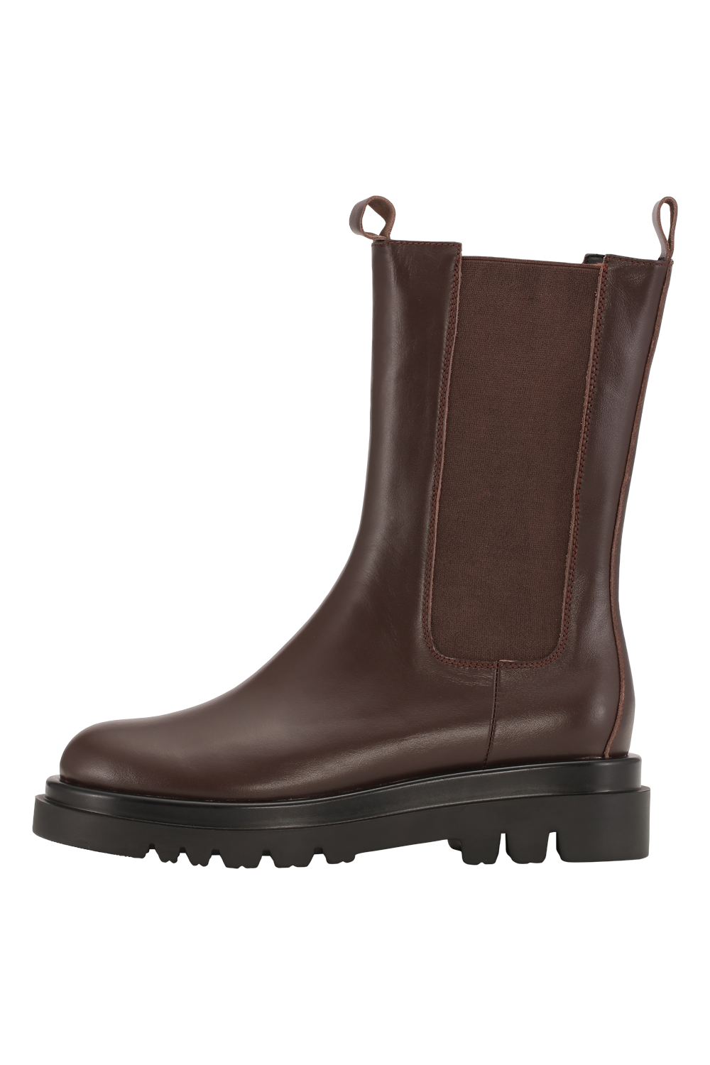 Kimora Leather Boots Dark Brown