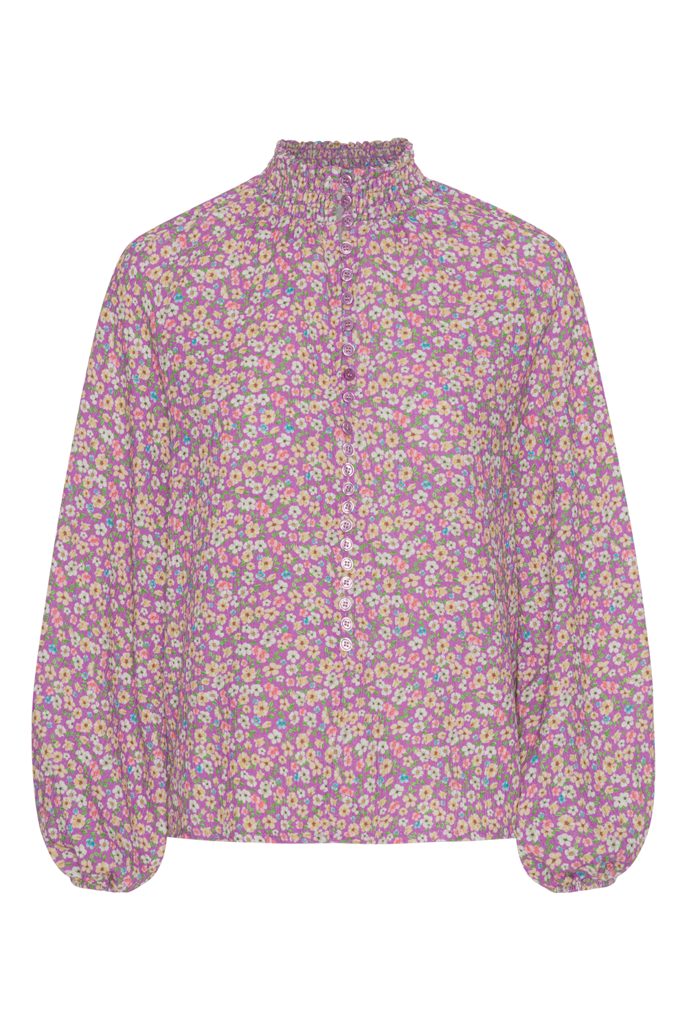 Perla Cotton Shirt Light Pink Flower