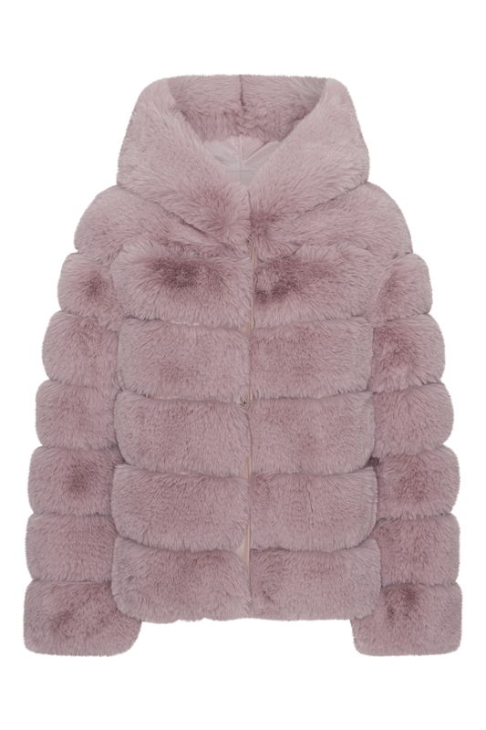 Blake Short Faux Fur Jacket Light Pink