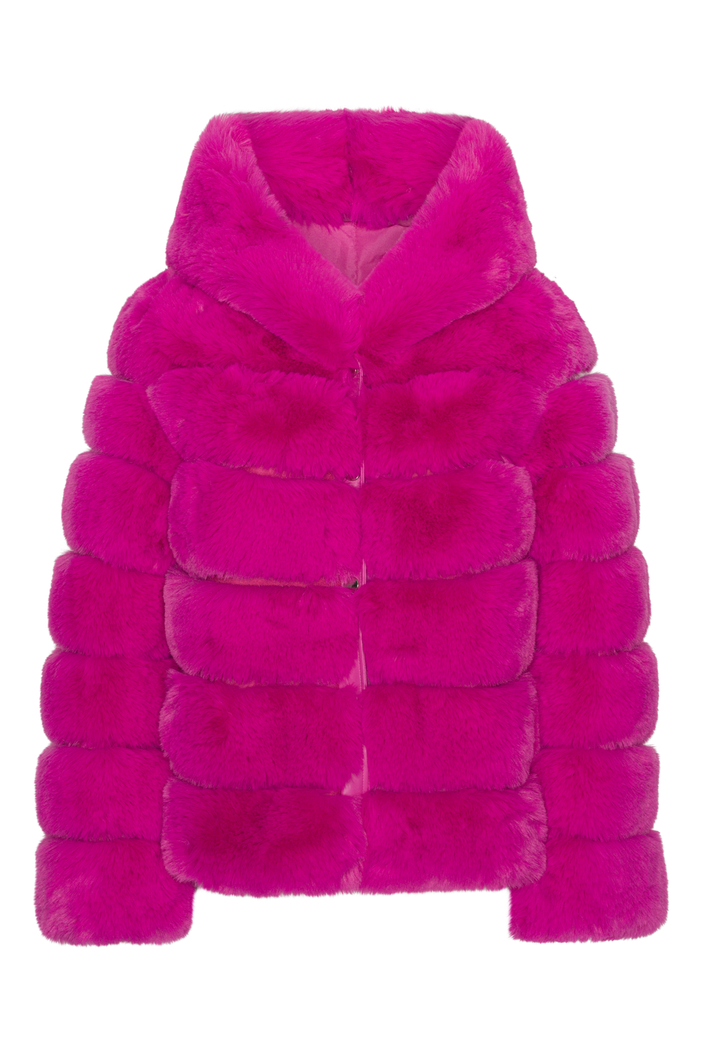 Blake Short Faux Fur Jacket Neon Pink