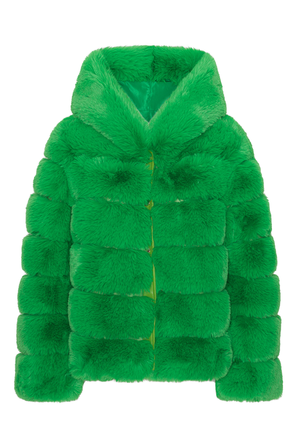 Blake Short Faux Fur Jacket Emerald Green
