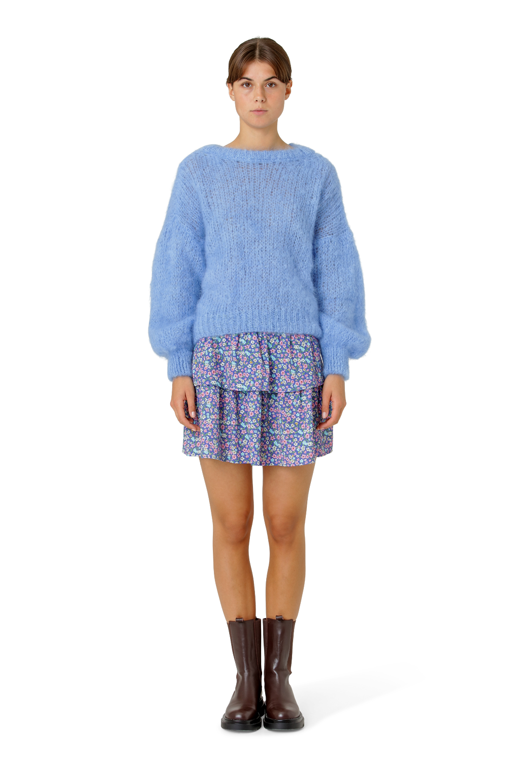 Toga Back Tie Mohair Pullover Sky Blue