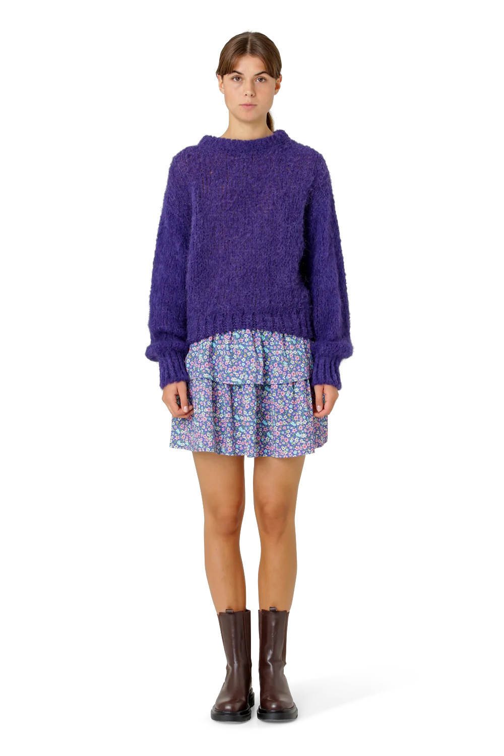 Leonnie Alpaca Pullover Dark Violet - Sample