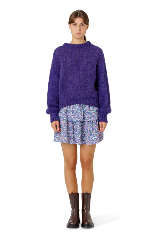 Leonnie Alpaca Pullover Dark Violet - Sample
