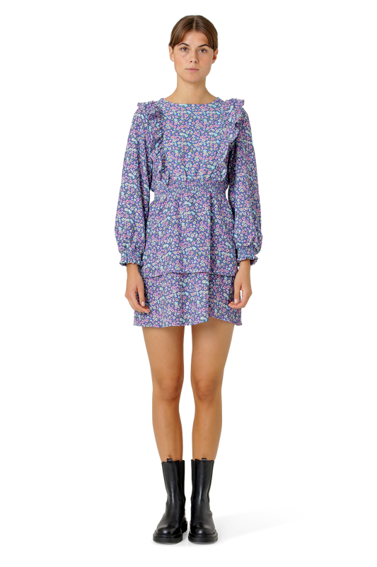 Patricia LS Cotton Dress Lilac Flower