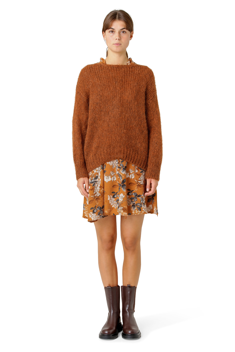 Amira Knit Pullover Rust