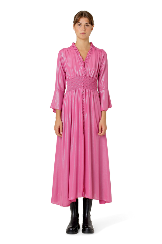 Sally Long Shimmer Dress Pink