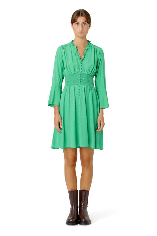 Sally Short Dress Green Solid