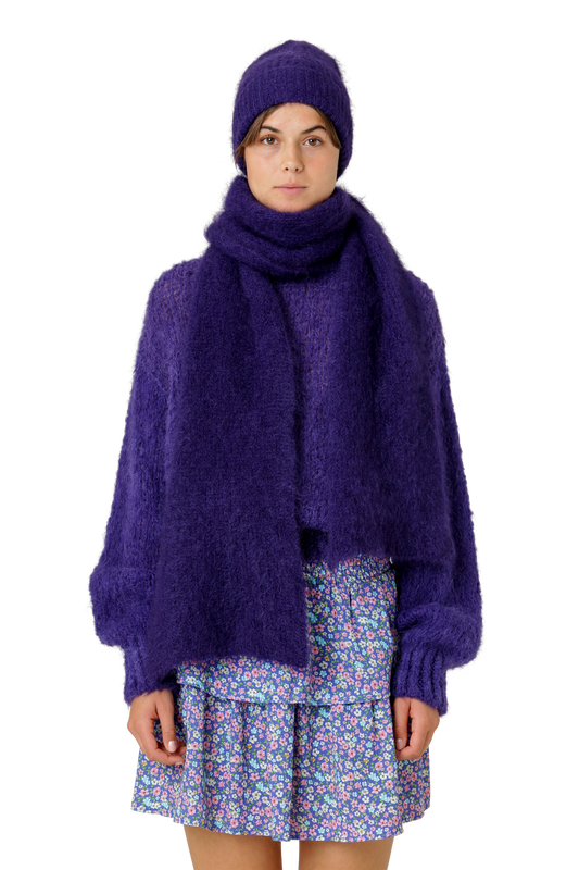 Lisa Mohair Scarf Violet - Sample