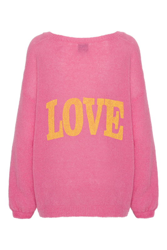 Silja Back Letters Pink W/ Yellow Letters (LOVE)