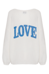 Silja Back Letters White W/ Sky Blue Letters (LOVE)