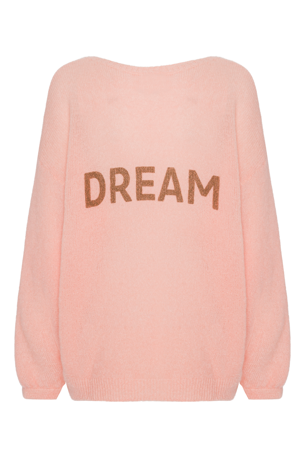 Silja Back Letters Peach W/ Medium Brown Letters (DREAM)