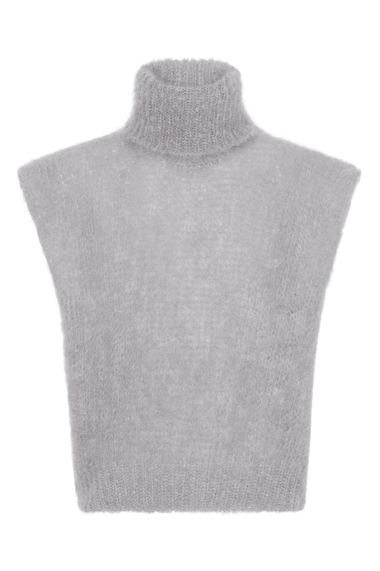 Gabriella Roll Neck Vest Grey - Sample